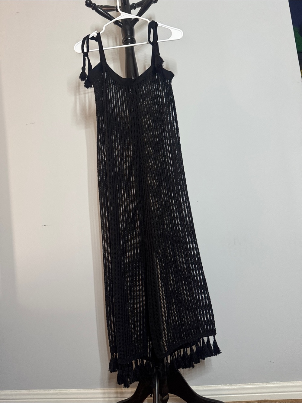 Black Crochet Maxi Dress 30.T